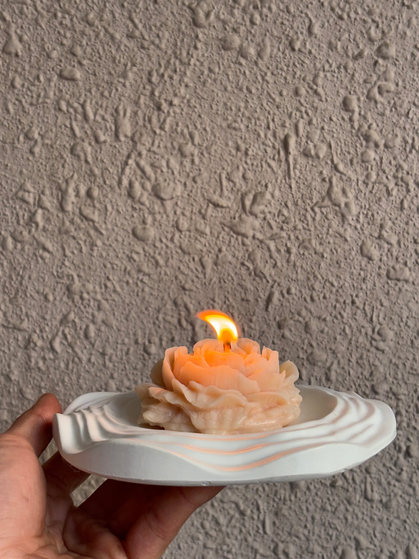 Peony Flower Candle