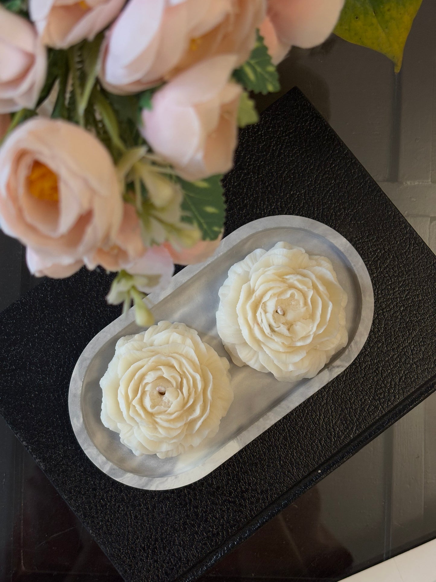 Peony Flower Candle